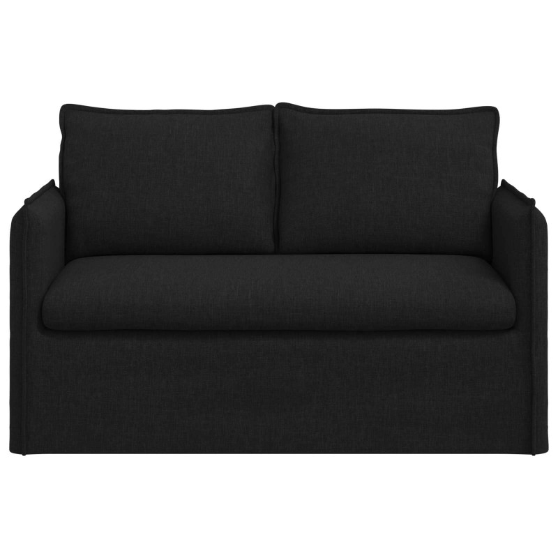 Sofa Czarny 136 x 82 x 85 cm tkanina