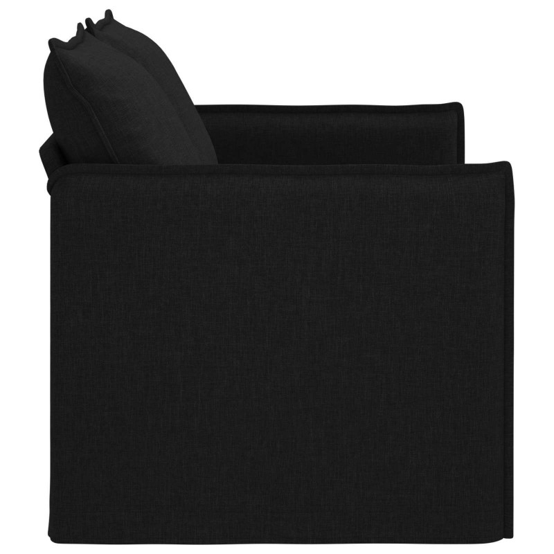 Sofa Czarny 136 x 82 x 85 cm tkanina