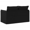 Sofa Czarny 136 x 82 x 85 cm tkanina