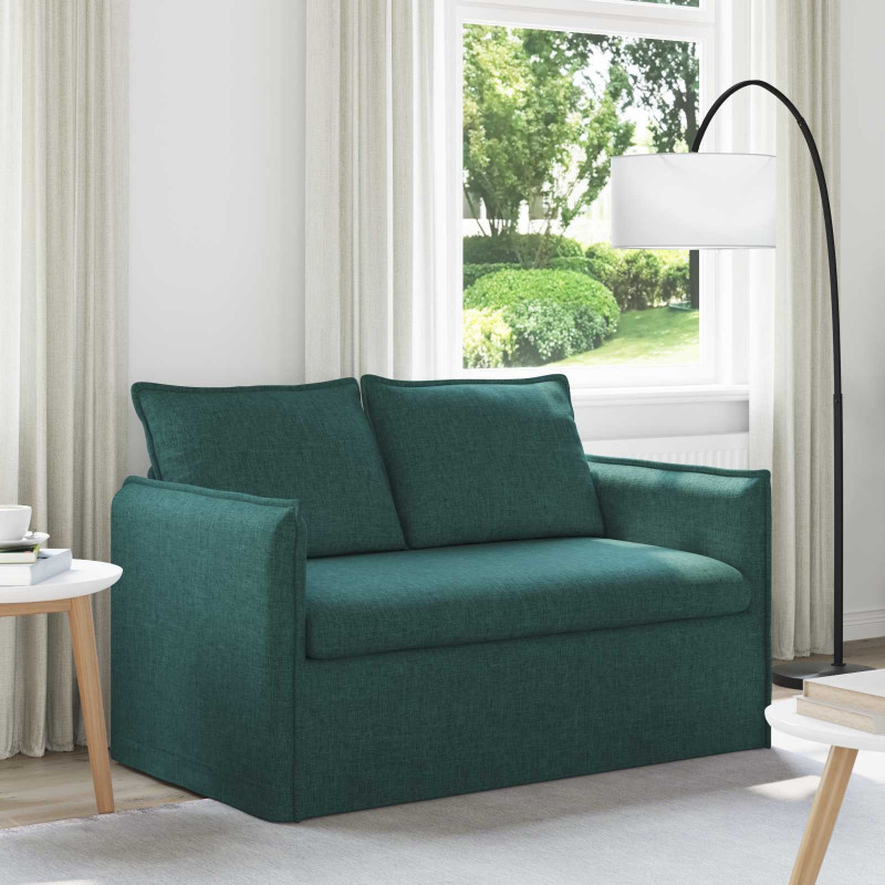Sofa Ciemna zieleń 136 x 82 x 85 cm tkanina