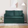 Sofa Ciemna zieleń 136 x 82 x 85 cm tkanina