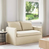 Sofa Kremowy 136 x 82 x 85 cm tkanina