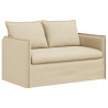 Sofa Kremowy 136 x 82 x 85 cm tkanina