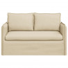 Sofa Kremowy 136 x 82 x 85 cm tkanina
