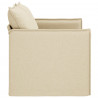 Sofa Kremowy 136 x 82 x 85 cm tkanina