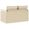 Sofa Kremowy 136 x 82 x 85 cm tkanina