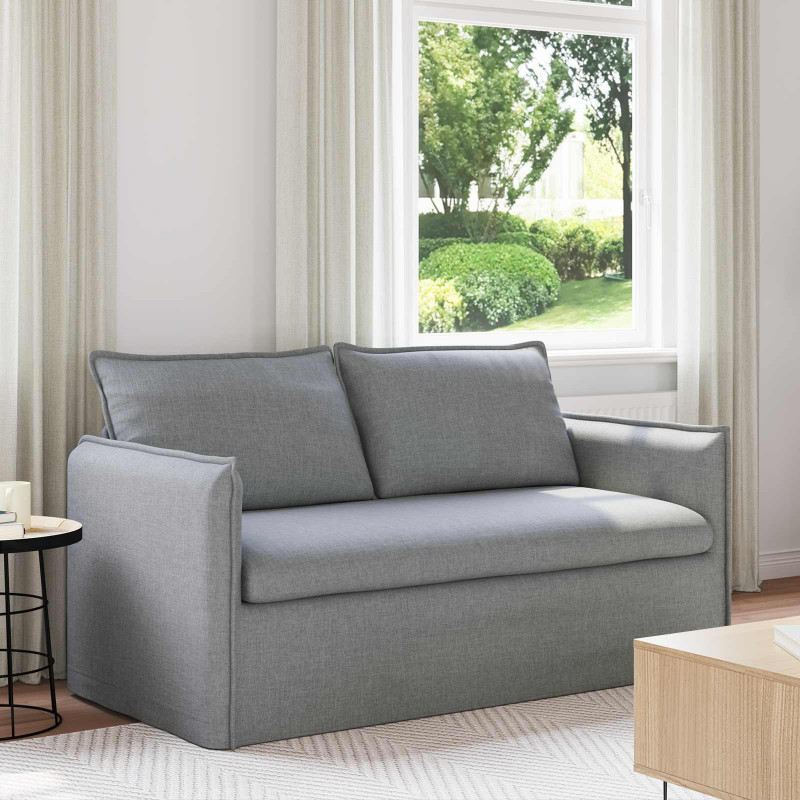 Sofa Jasnoszary 156 x 82 x 85 cm tkanina