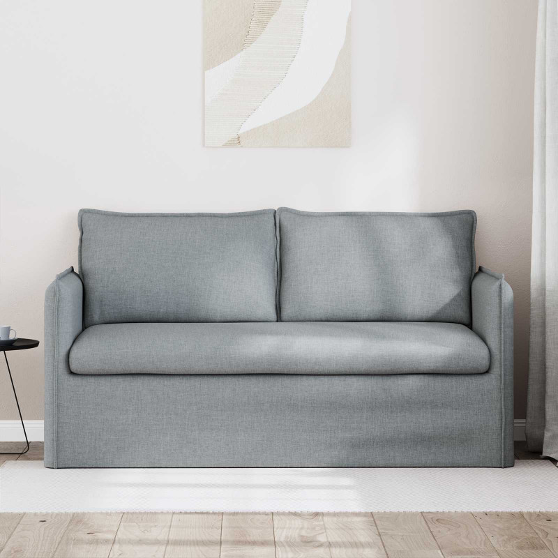 Sofa Jasnoszary 156 x 82 x 85 cm tkanina