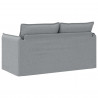 Sofa Jasnoszary 156 x 82 x 85 cm tkanina