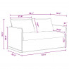 Sofa Ciemnoszary 156 x 82 x 85 cm tkanina