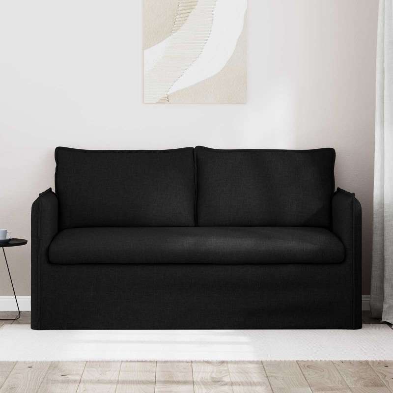 Sofa Czarny 156 x 82 x 85 cm tkanina