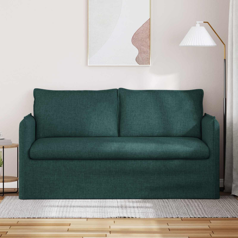 Sofa Ciemna zieleń 156 x 82 x 85 cm tkanina