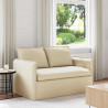Sofa Kremowy 156 x 82 x 85 cm tkanina