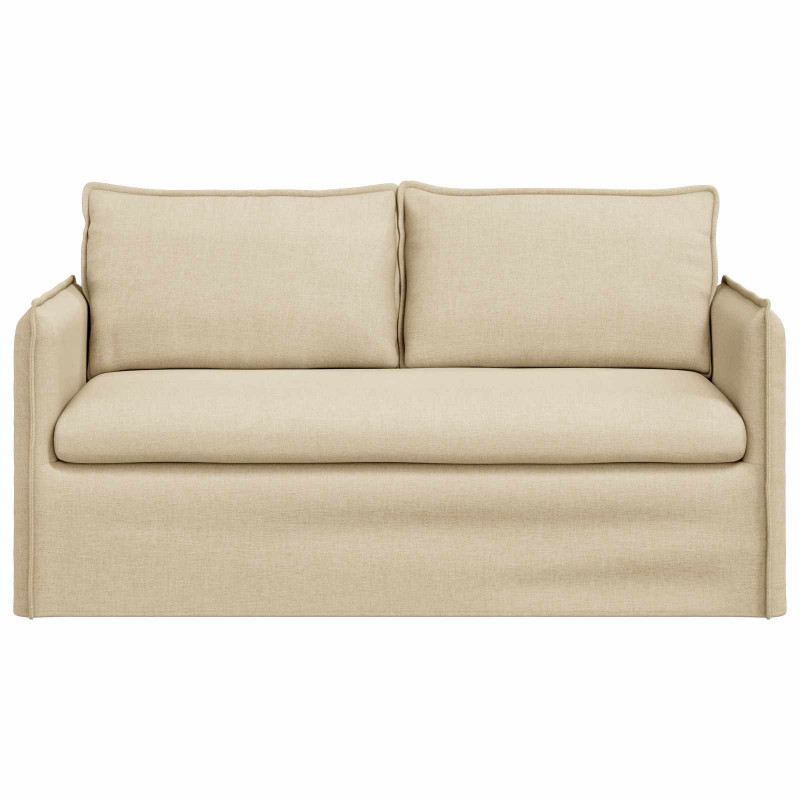 Sofa Kremowy 156 x 82 x 85 cm tkanina