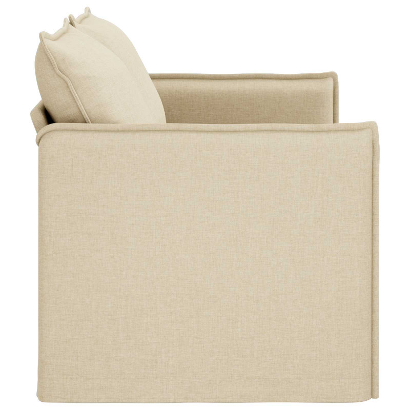 Sofa Kremowy 156 x 82 x 85 cm tkanina