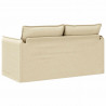 Sofa Kremowy 156 x 82 x 85 cm tkanina