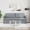 Sofa Jasnoszary 196 x 82 x 85 cm tkanina