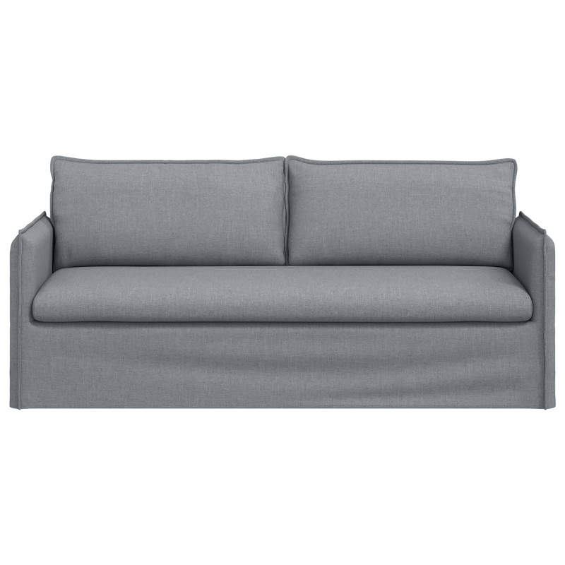 Sofa Jasnoszary 196 x 82 x 85 cm tkanina