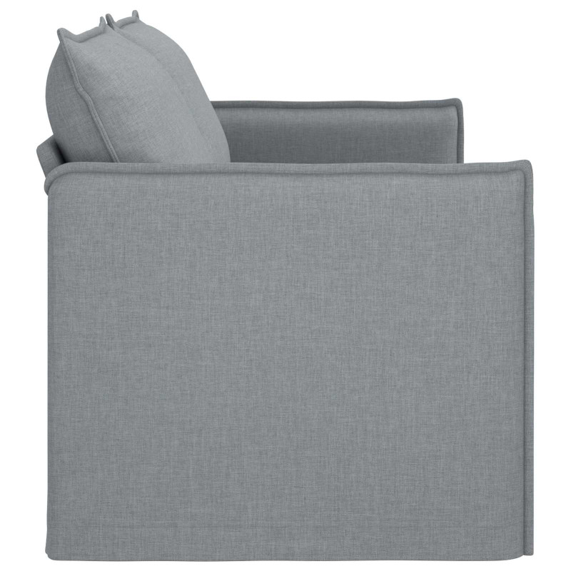 Sofa Jasnoszary 196 x 82 x 85 cm tkanina