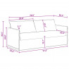 Sofa Ciemnoszary 196 x 82 x 85 cm tkanina