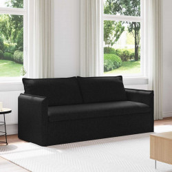 Sofa Czarny 196 x 82 x 85 cm tkanina