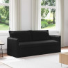 Sofa Czarny 196 x 82 x 85 cm tkanina