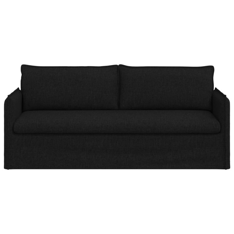 Sofa Czarny 196 x 82 x 85 cm tkanina