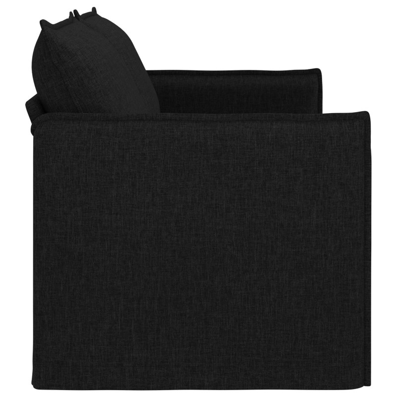 Sofa Czarny 196 x 82 x 85 cm tkanina