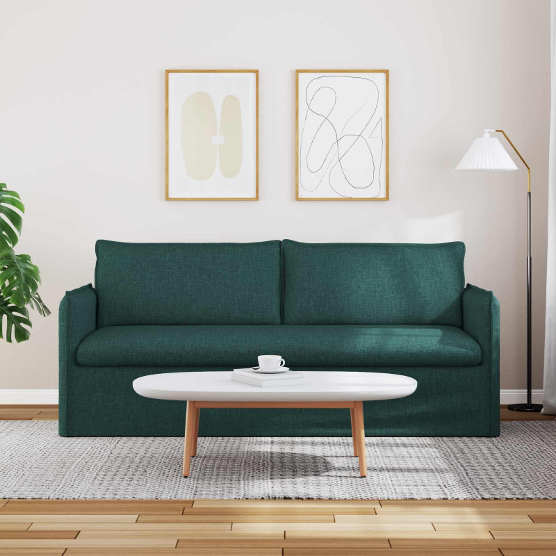 Sofa Ciemna zieleń 196 x 82 x 85 cm tkanina