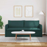 Sofa Ciemna zieleń 196 x 82 x 85 cm tkanina