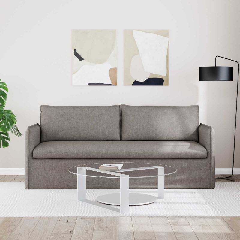 Sofa Ciemnoszary 196 x 82 x 85 cm tkanina