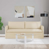 Sofa Kremowy 196 x 82 x 85 cm tkanina