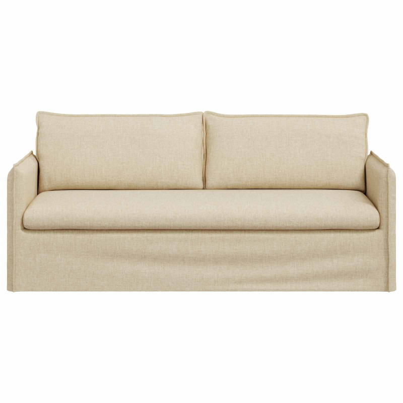 Sofa Kremowy 196 x 82 x 85 cm tkanina