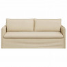 Sofa Kremowy 196 x 82 x 85 cm tkanina
