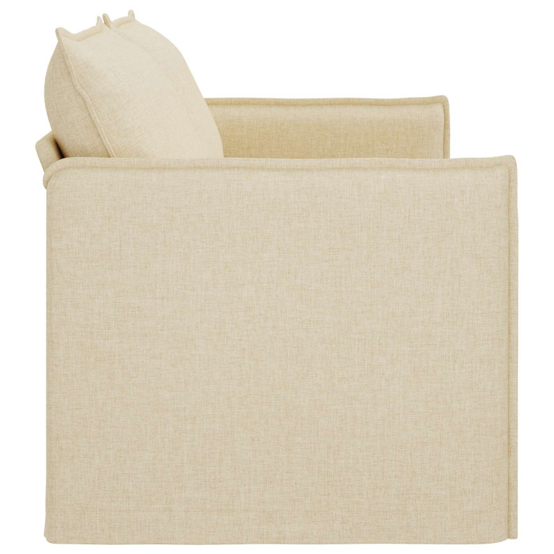 Sofa Kremowy 196 x 82 x 85 cm tkanina