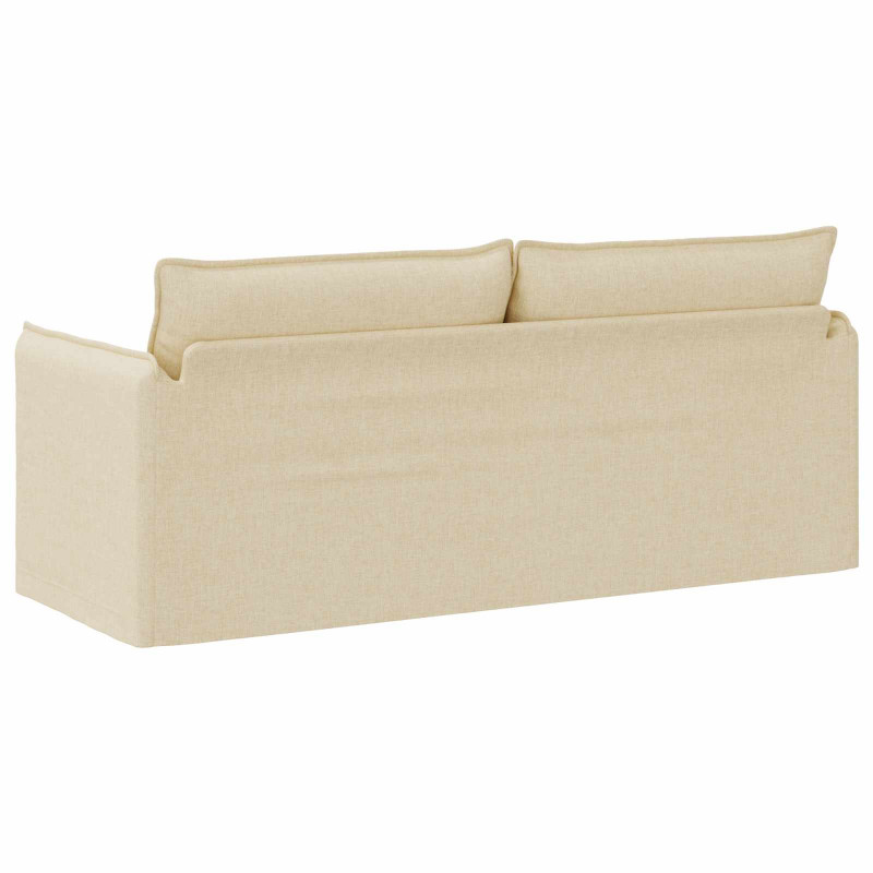 Sofa Kremowy 196 x 82 x 85 cm tkanina