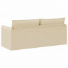 Sofa Kremowy 196 x 82 x 85 cm tkanina