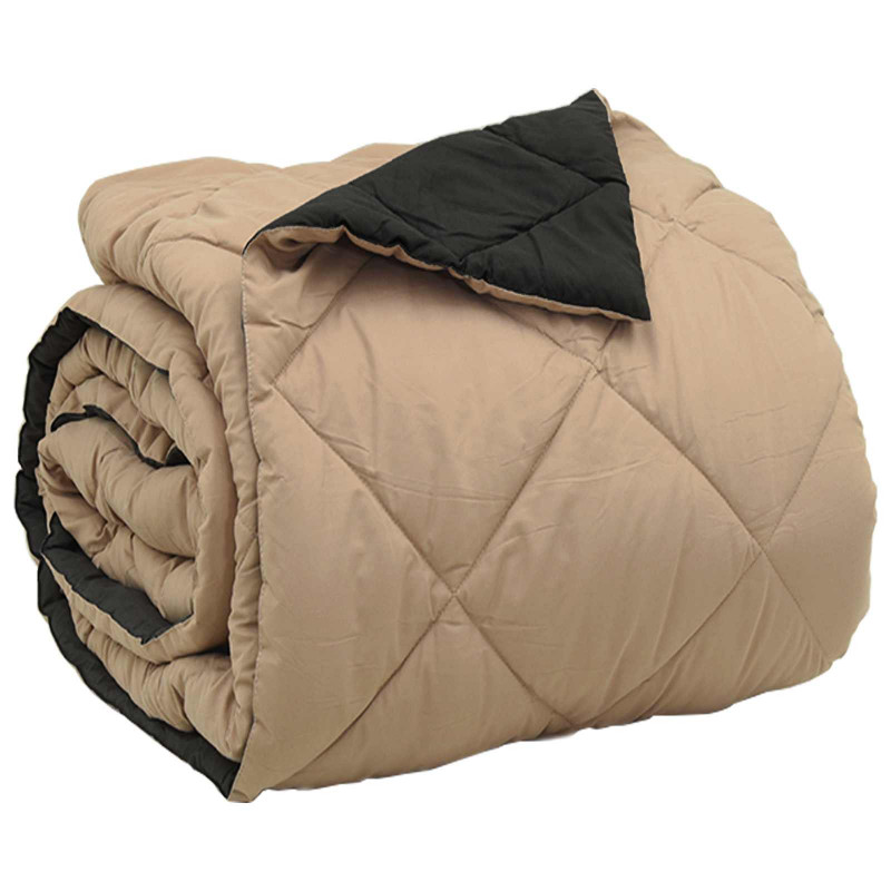 Kołdra na cały rok Czarny i Taupe 200 x 220 cm Mikrofibra