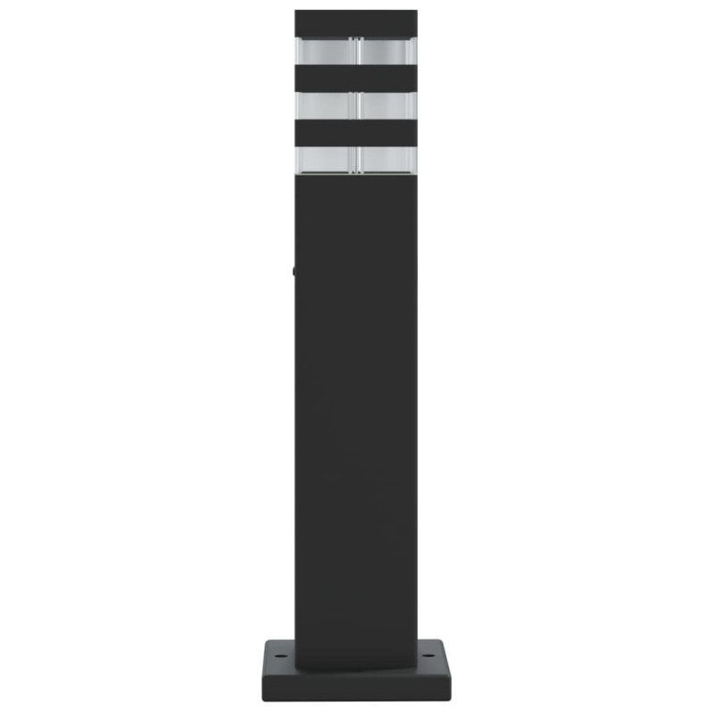Zewnętrzne lampy stojące, 3 szt., czarne, 50 cm, aluminium