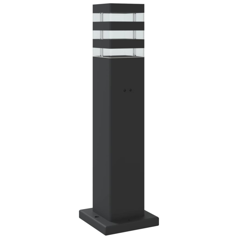Zewnętrzne lampy stojące, 3 szt., czarne, 50 cm, aluminium