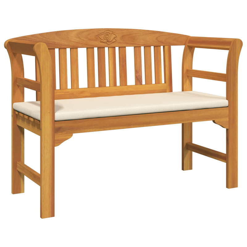 Ławka Różana Kremowa biel 114 x 46 x 82,5 cm Lite Drewno Akacji