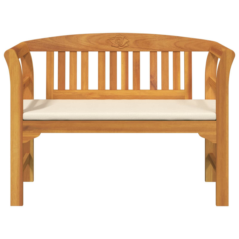 Ławka Różana Kremowa biel 114 x 46 x 82,5 cm Lite Drewno Akacji