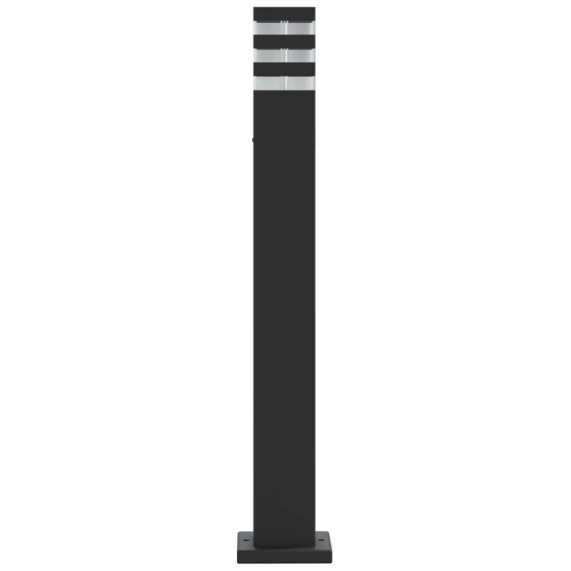 Zewnętrzne lampy stojące, 3 szt., czarne, 80 cm, aluminium