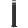 Zewnętrzne lampy stojące, 3 szt., czarne, 80 cm, aluminium