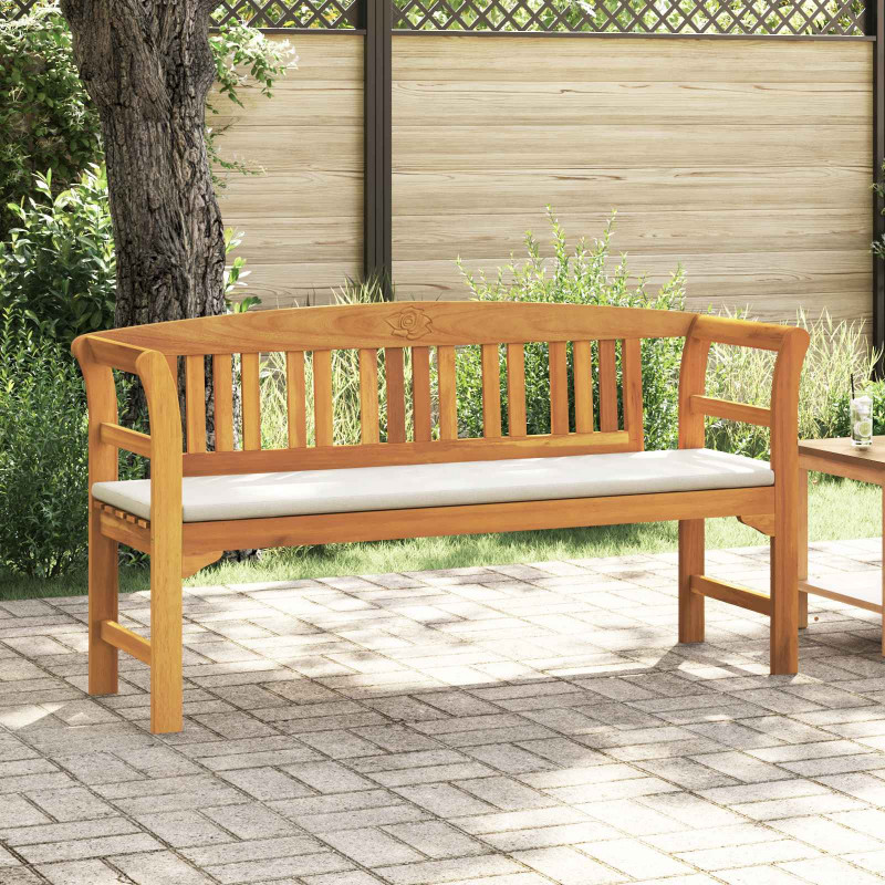 Ławka Różana Naturalny 157 x 46 x 82,5 cm Lite Drewno Akacji