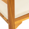 Ławka Różana Naturalny 157 x 46 x 82,5 cm Lite Drewno Akacji