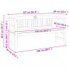 Ławka Różana Naturalny 157 x 46 x 82,5 cm Lite Drewno Akacji