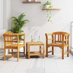 Ławka Różana Naturalny 68,5 x 46 x 82,5 cm Lite Drewno Akacji