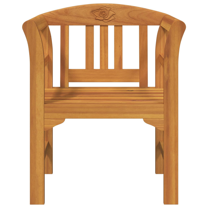 Ławka Różana Naturalny 68,5 x 46 x 82,5 cm Lite Drewno Akacji