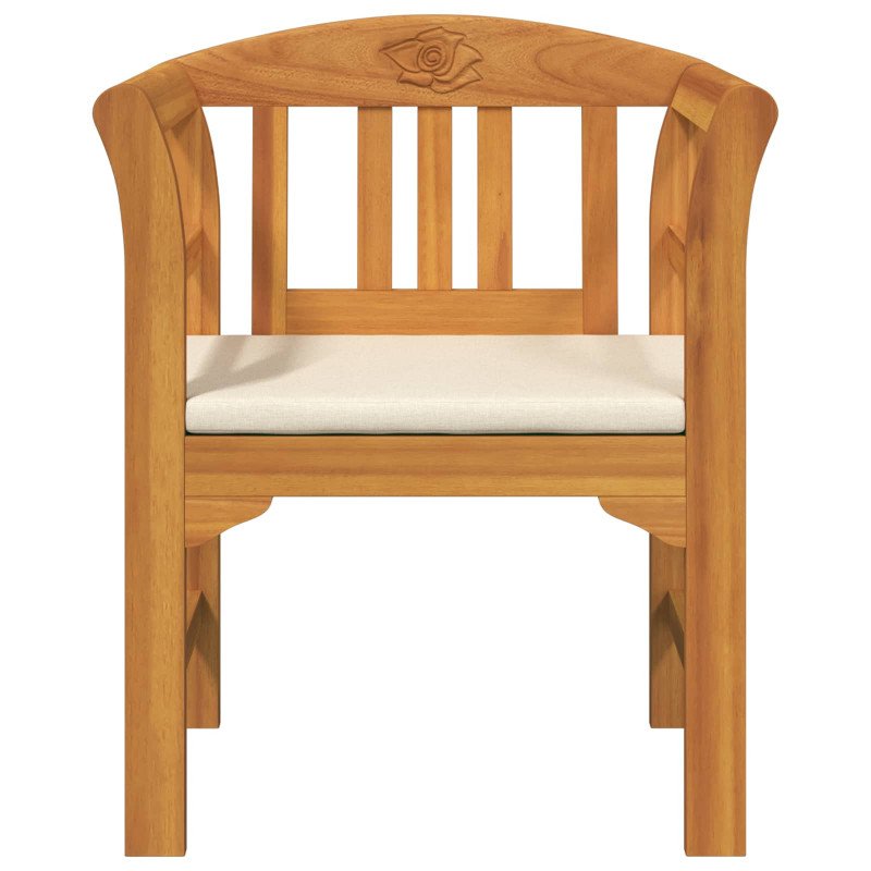 Ławka Różana Naturalny 68,5 x 46 x 82,5 cm Lite Drewno Akacji